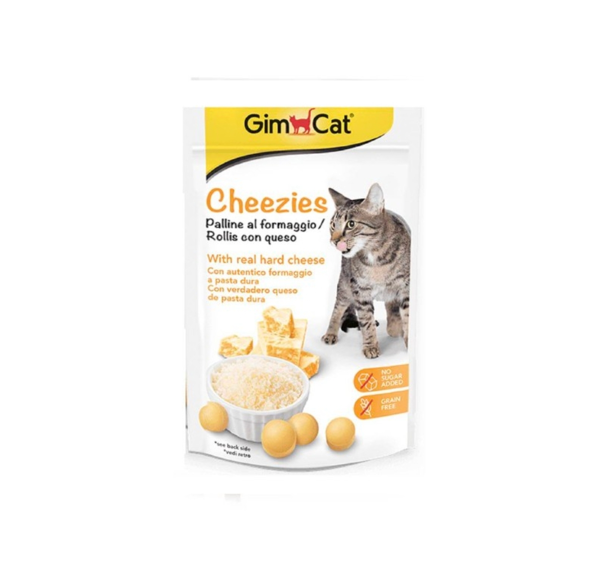 قرص تشویقی گربه جیم کت با پنیر GimCat Chezees Rollies وزن 50 گرم